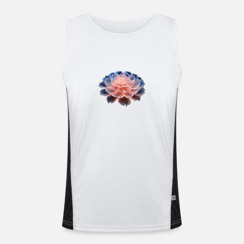 3D Flower Men's Functional Contrast Tank Top 