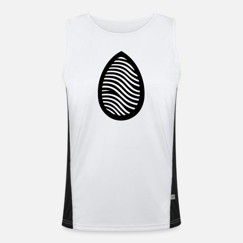 Easter egg - Men's Functional Contrast Tank Top  - white/black