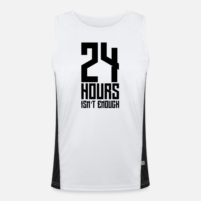 24 hours is not enough Men's Functional Contrast Tank Top 