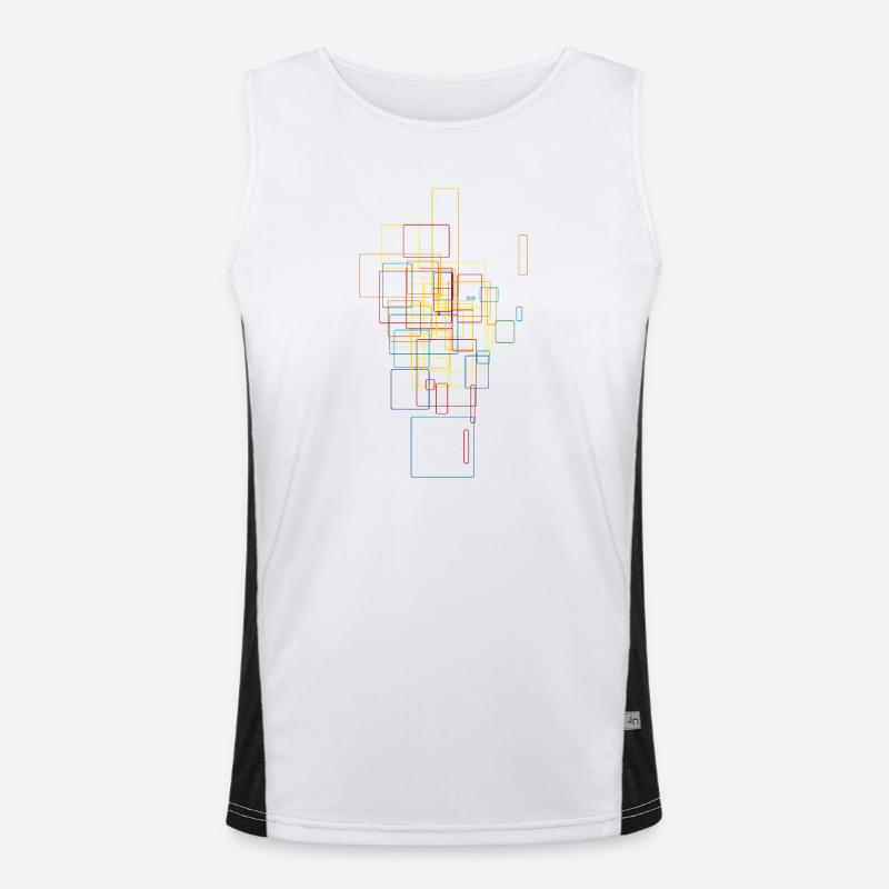 Sci-Fi pattern / abstract Men's Functional Contrast Tank Top 