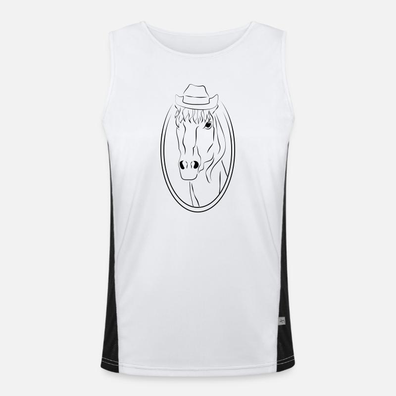 Cooles Pony Funktionelles Kontrast-Tank Top für Männer 