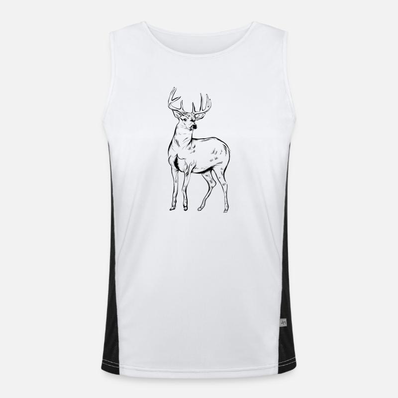 Hirsch Funktionelles Kontrast-Tank Top für Männer 