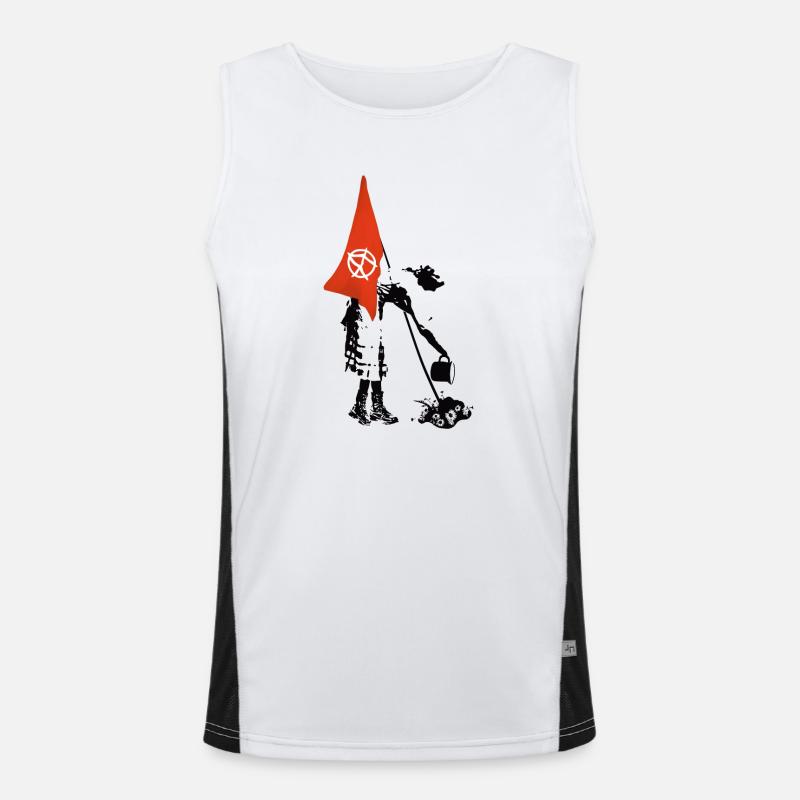 Drapeau Drapeau Anarchie - Rébellion Punk Débardeur respirant contrasté Homme 
