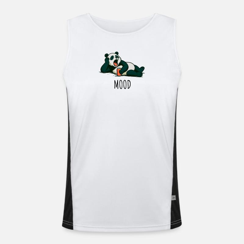 Panda décontracté avec design de boisson Débardeur respirant contrasté Homme 