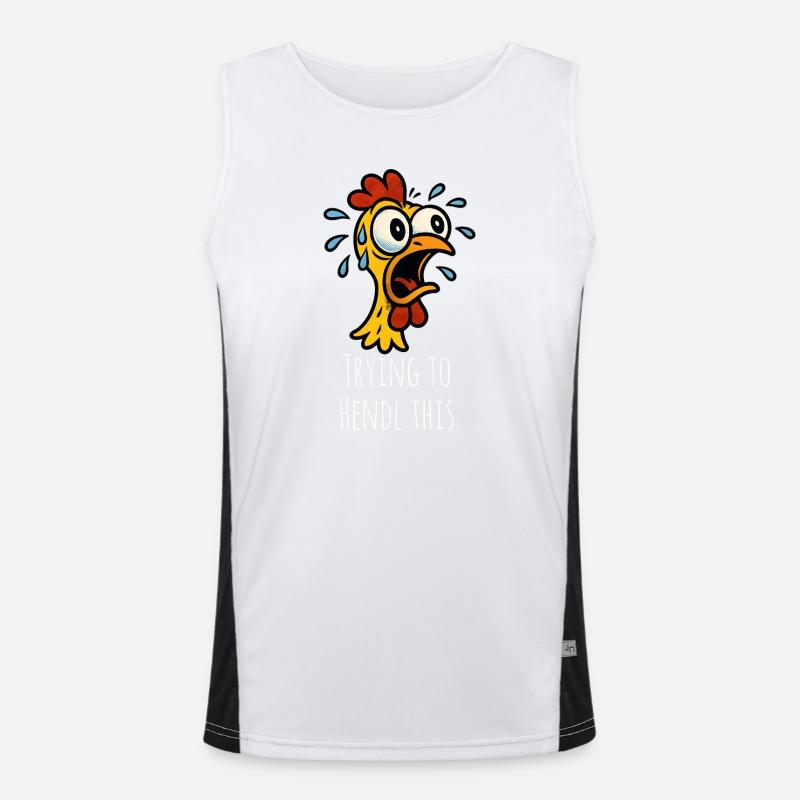 Trying to Hendl this saying Men's Functional Contrast Tank Top 