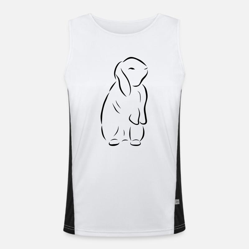 upcoming Bunny rabbit rabbit rabbit - Men's Functional Contrast Tank Top  - white/black