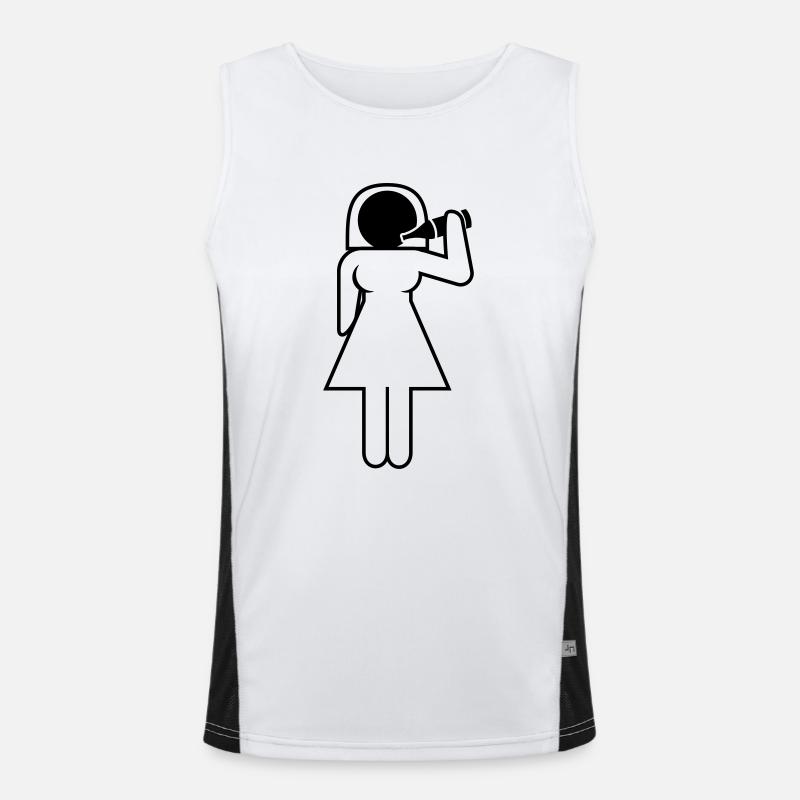 frau heiraten hochzeit braut ehefrau junggesellena Funktionelles Kontrast-Tank Top für Männer 