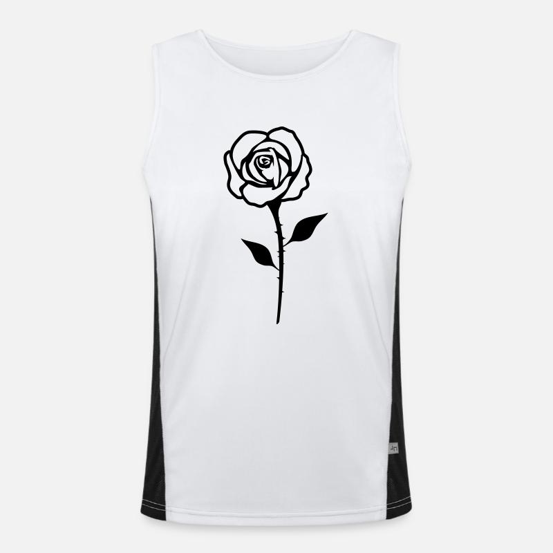 rose Funktionelles Kontrast-Tank Top für Männer 