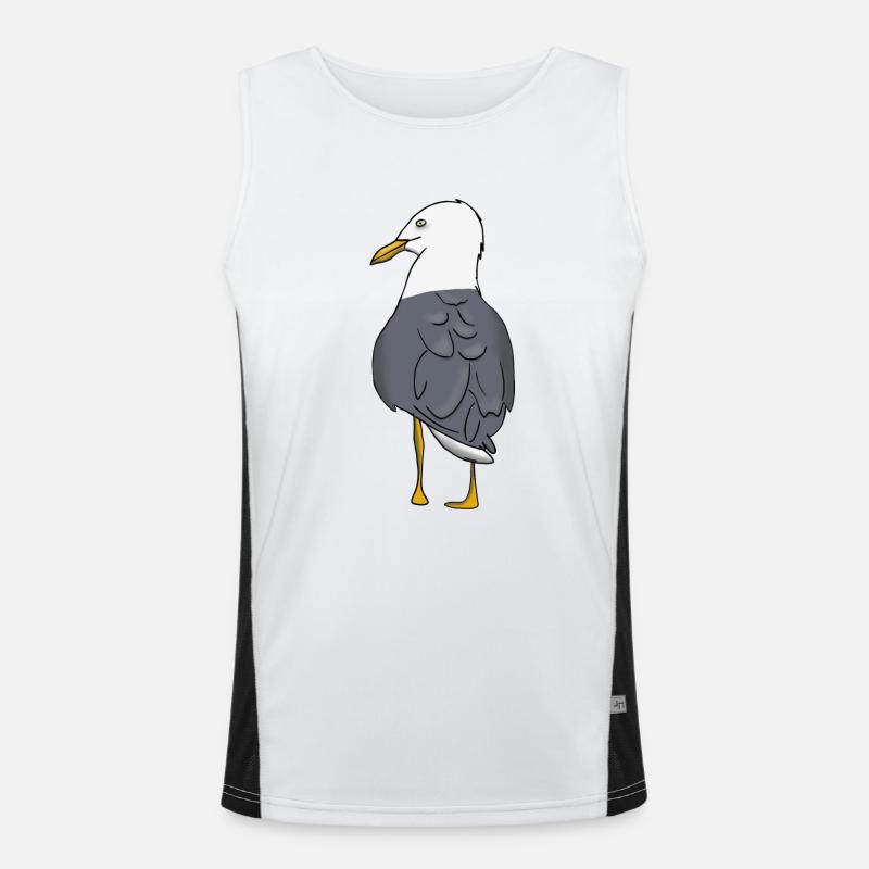 Möwe Funktionelles Kontrast-Tank Top für Männer 