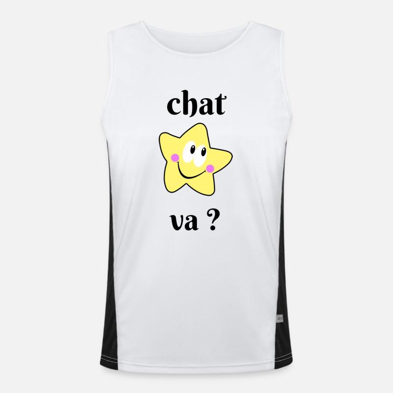Katze geht? Funktionelles Kontrast-Tank Top für Männer 
