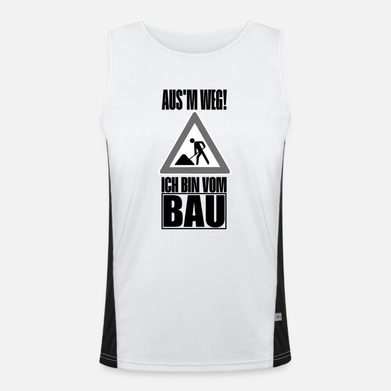 Craftsmen on construction sites Men's Functional Contrast Tank Top 