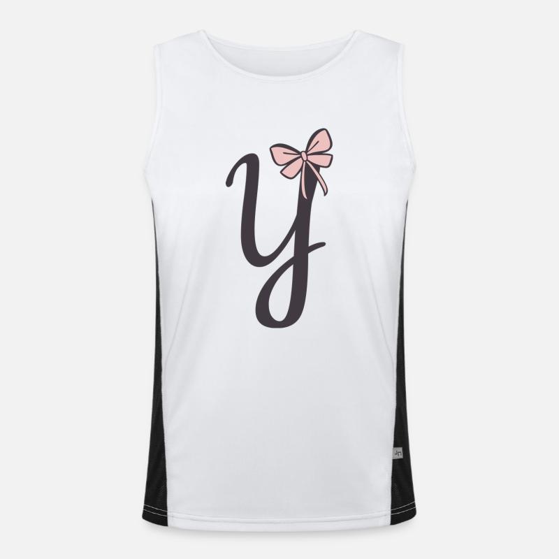 Ruban Lettre Y Initiale Débardeur respirant contrasté Homme 