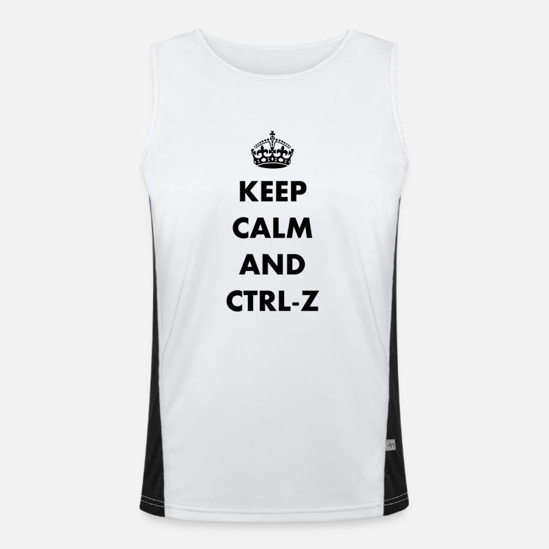 Keep Calm and ctrl-z Men's Functional Contrast Tank Top 