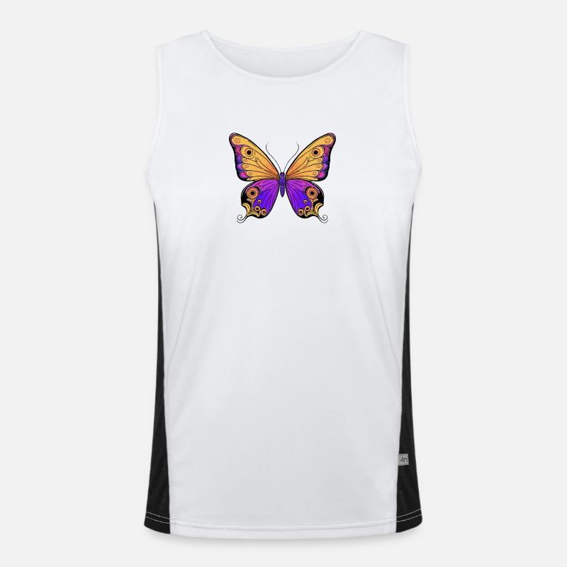 Papillon Multicolore Débardeur respirant contrasté Homme 