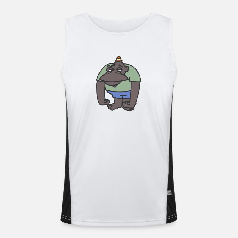 Gorilla Funktionelles Kontrast-Tank Top für Männer 