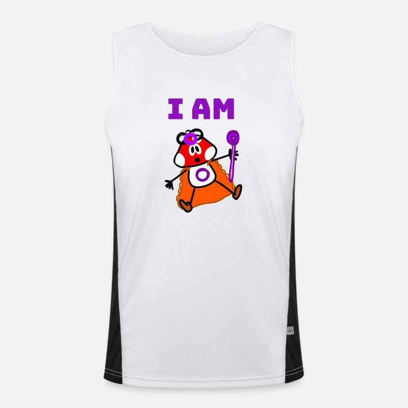 I am O! Funktionelles Kontrast-Tank Top für Männer 