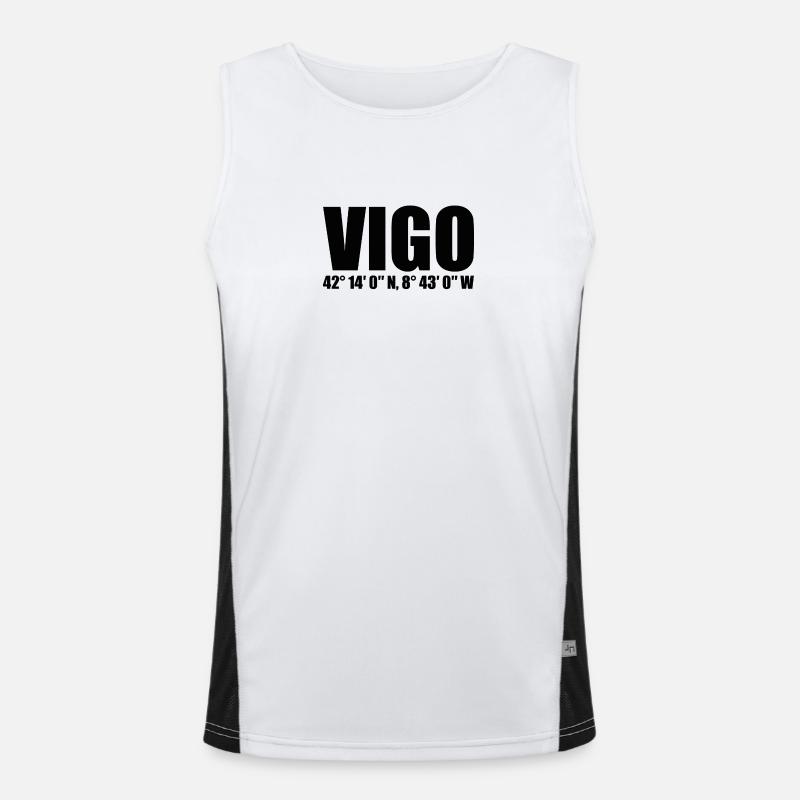 Vigo Coordinates - Men's Functional Contrast Tank Top - white/black