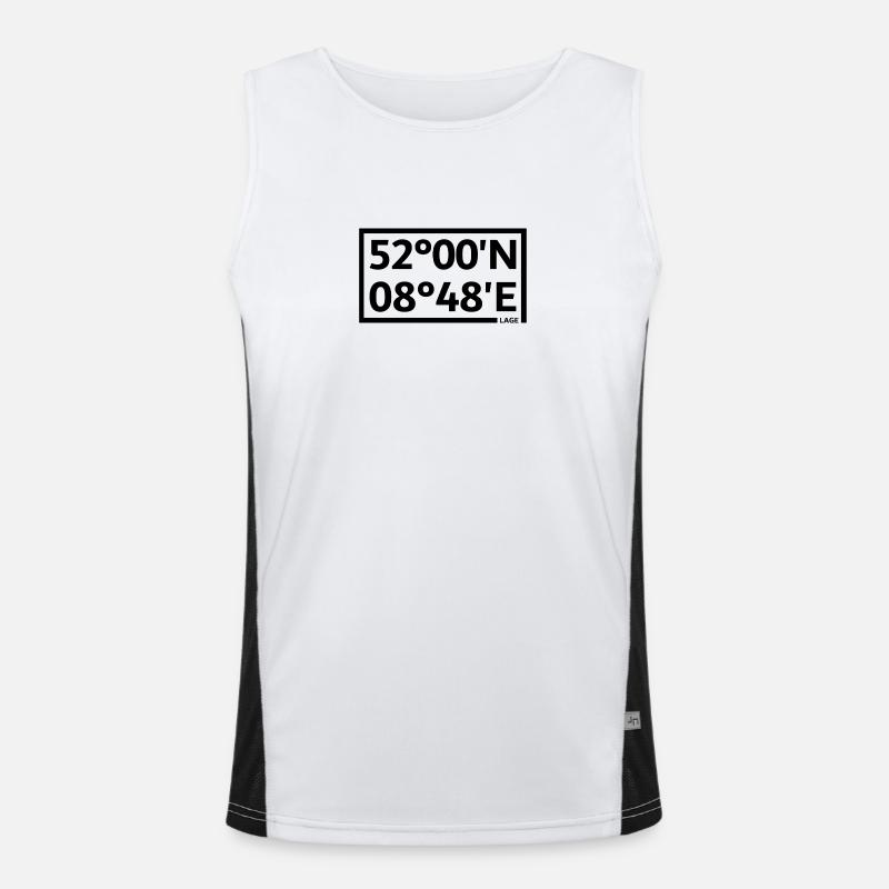 Location coordinates Men's Functional Contrast Tank Top 