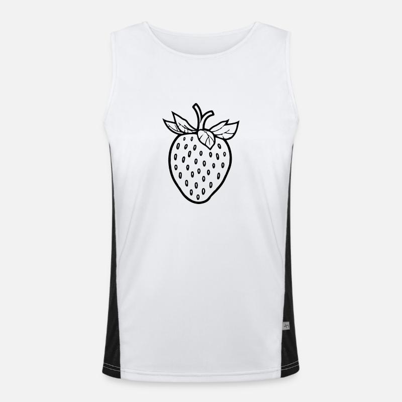 Fraise Fruit Fruit Débardeur respirant contrasté Homme 