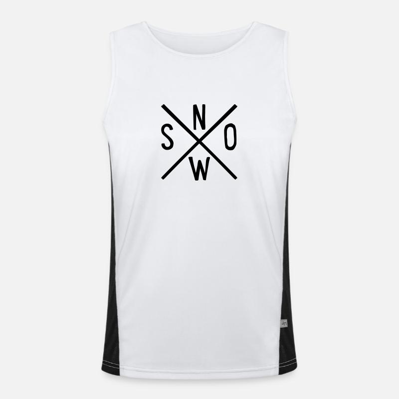 Schnee Funktionelles Kontrast-Tank Top für Männer 
