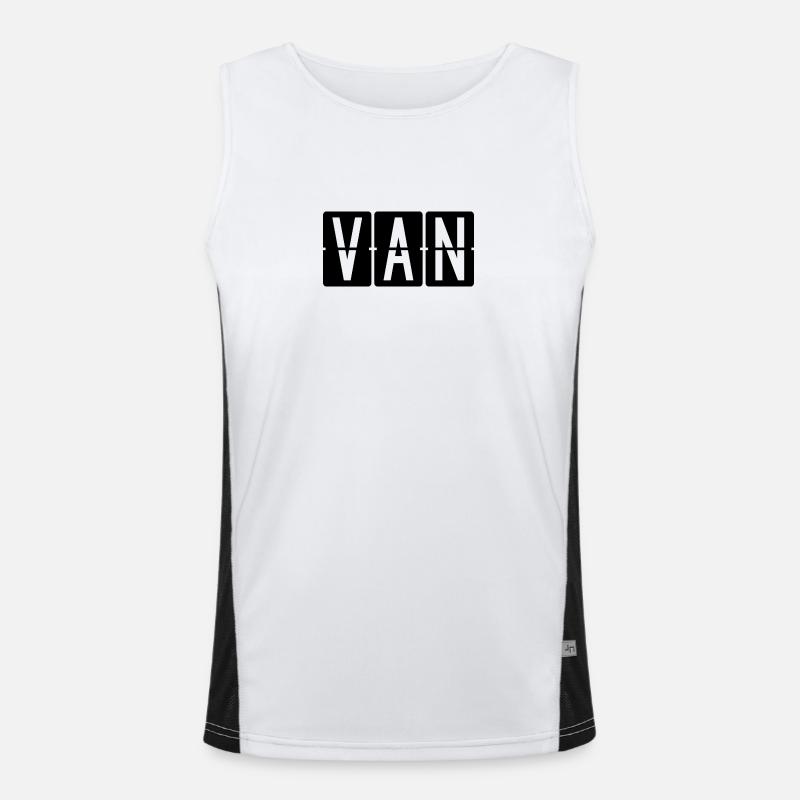 Van Flughafentafel Funktionelles Kontrast-Tank Top für Männer 