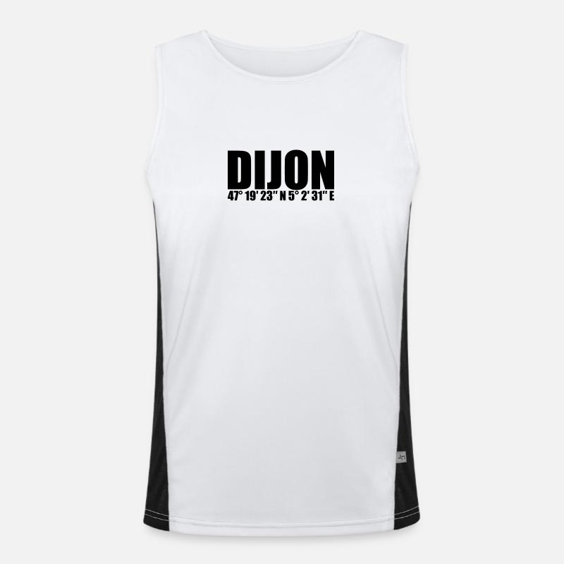 Dijon Coordinates - Men's Functional Contrast Tank Top  - white/black
