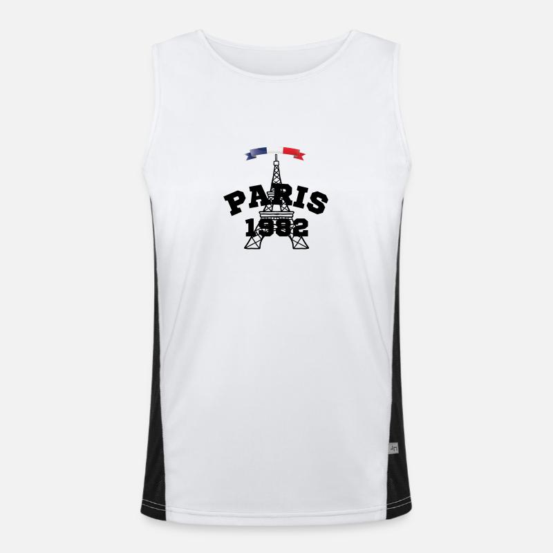 Paris 1982 Men's Functional Contrast Tank Top 