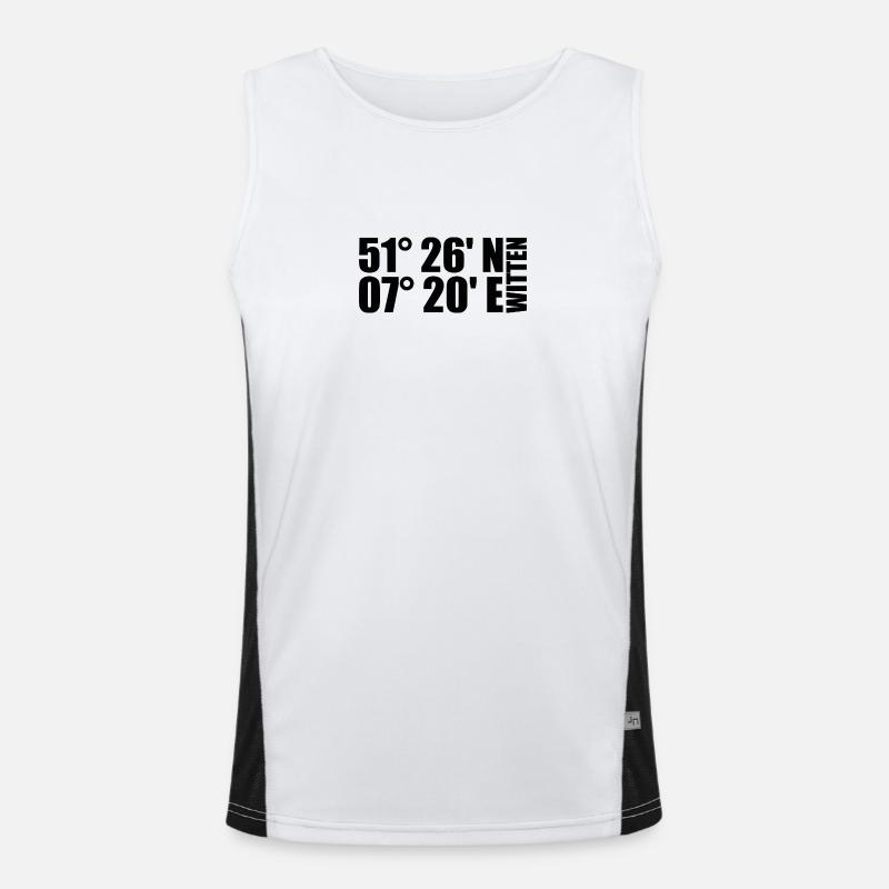Witten coordinates Men's Functional Contrast Tank Top 