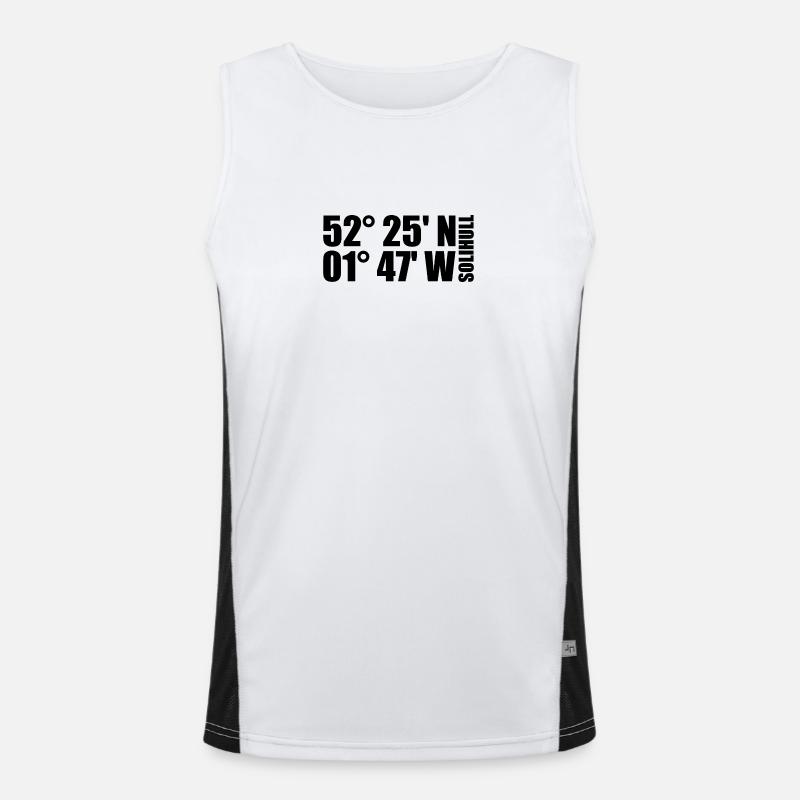 Solihull coordinates - Men's Functional Contrast Tank Top  - white/black