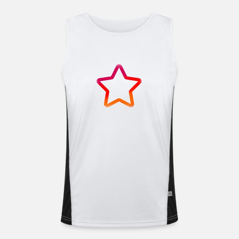 Colored star Men's Functional Contrast Tank Top 