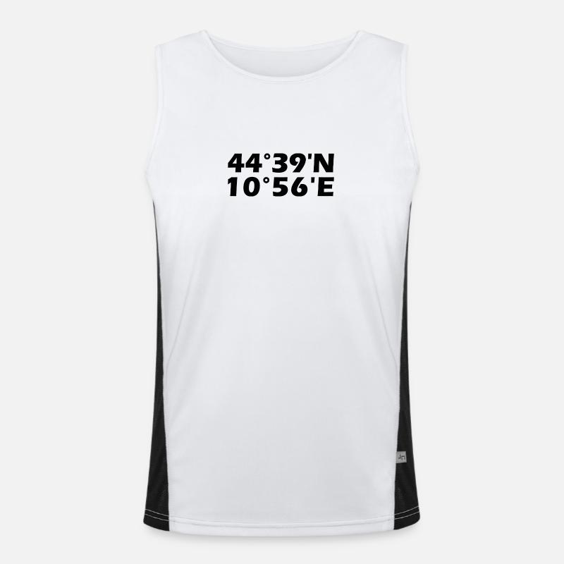 Modena Coordinates - Men's Functional Contrast Tank Top  - white/black