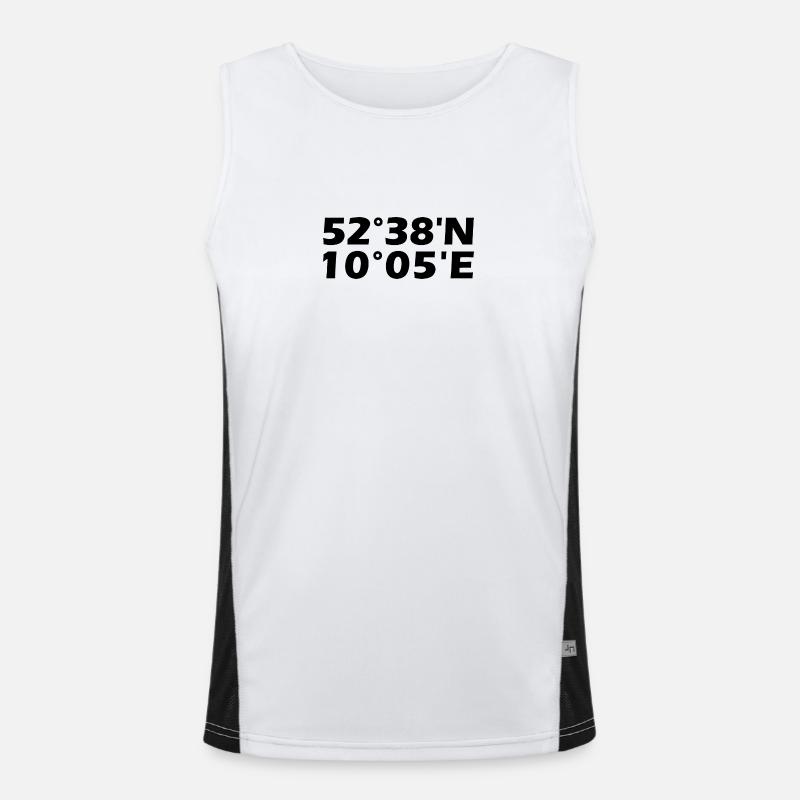 Celle coordinates - Men's Functional Contrast Tank Top  - white/black