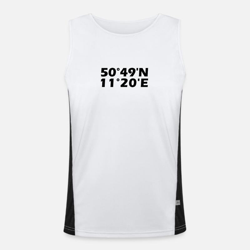 Weimar coordinates - Men's Functional Contrast Tank Top  - white/black