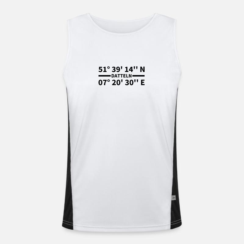 Dates coordinates - Men's Functional Contrast Tank Top  - white/black