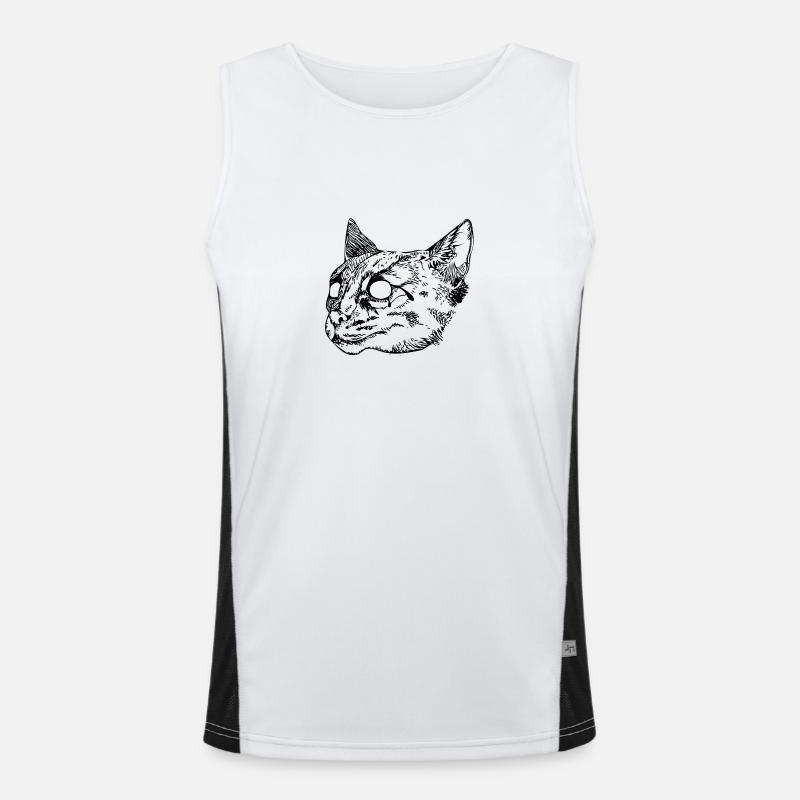 Wildkatze Funktionelles Kontrast-Tank Top für Männer 