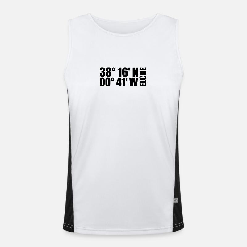Elche coordinates - Men's Functional Contrast Tank Top  - white/black