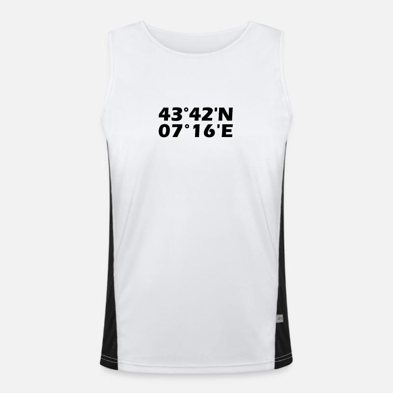 Nice coordinates - Men's Functional Contrast Tank Top  - white/black