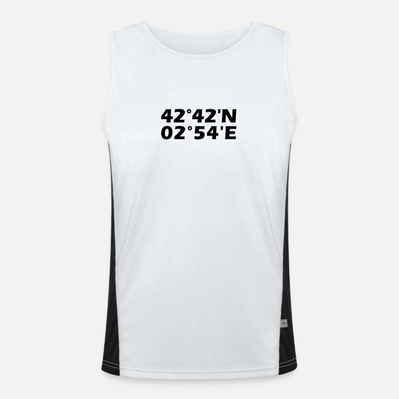 Perpignan coordinates - Men's Functional Contrast Tank Top - white/black