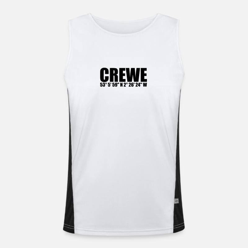 Crewe coordinates - Men's Functional Contrast Tank Top  - white/black