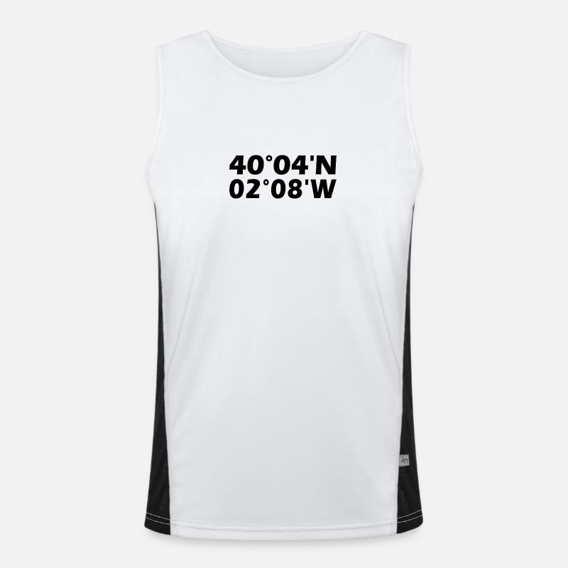 Cuenca coordinates - Men's Functional Contrast Tank Top  - white/black
