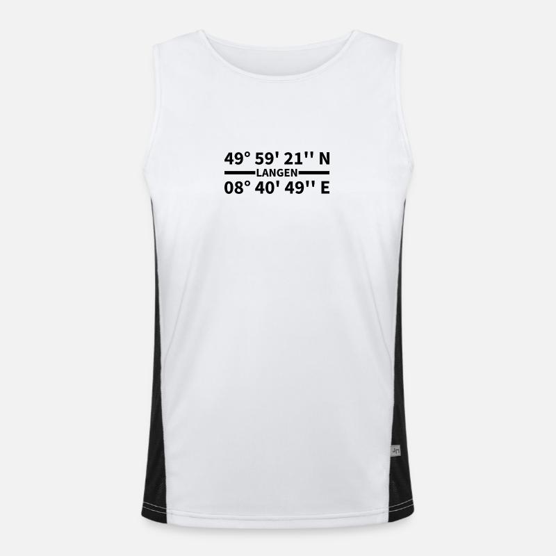Long coordinates Men's Functional Contrast Tank Top 