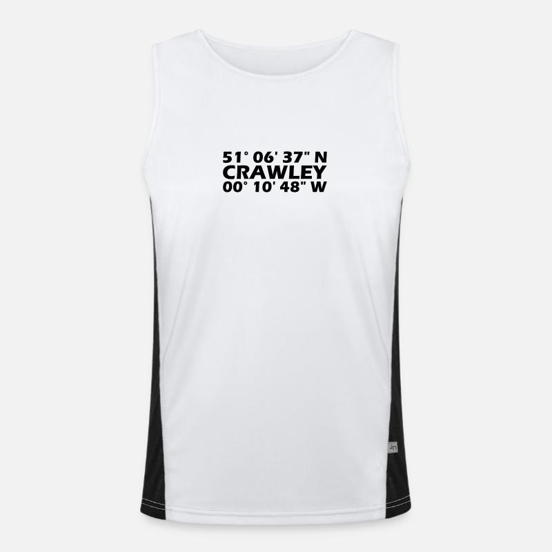 Crawley coordinates - Men's Functional Contrast Tank Top  - white/black
