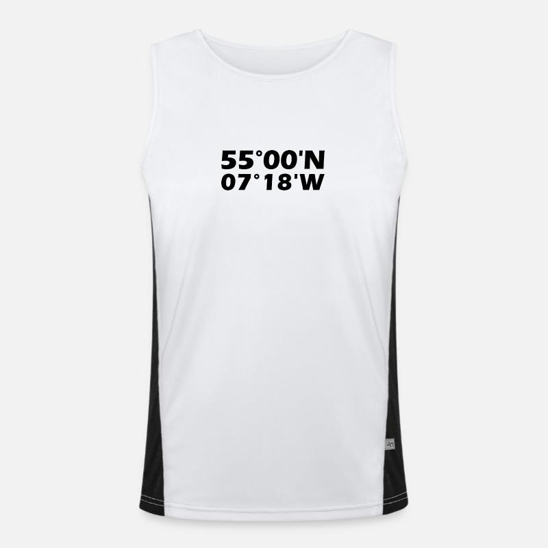 Derry coordinates - Men's Functional Contrast Tank Top - white/black
