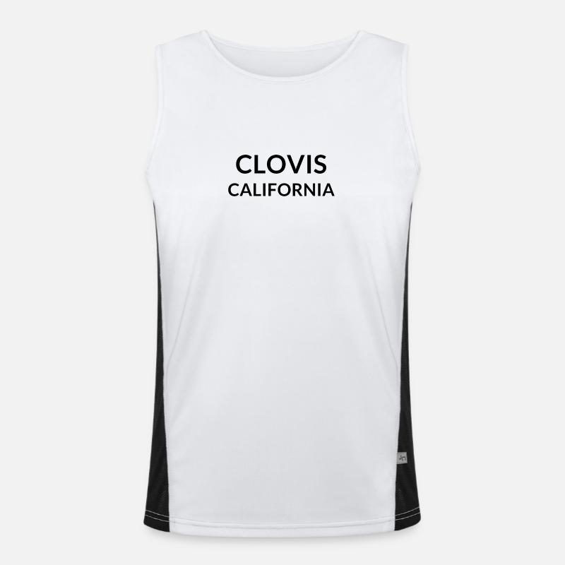 Clovis California USA Funktionelles Kontrast-Tank Top für Männer 