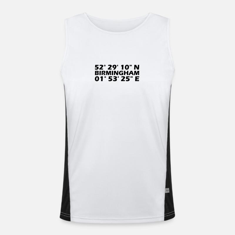 Birmingham Coordinates - Men's Functional Contrast Tank Top  - white/black