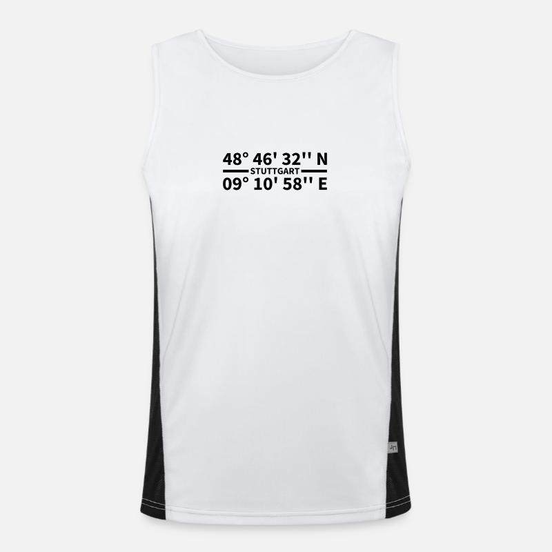 Stuttgart coordinates - Men's Functional Contrast Tank Top  - white/black