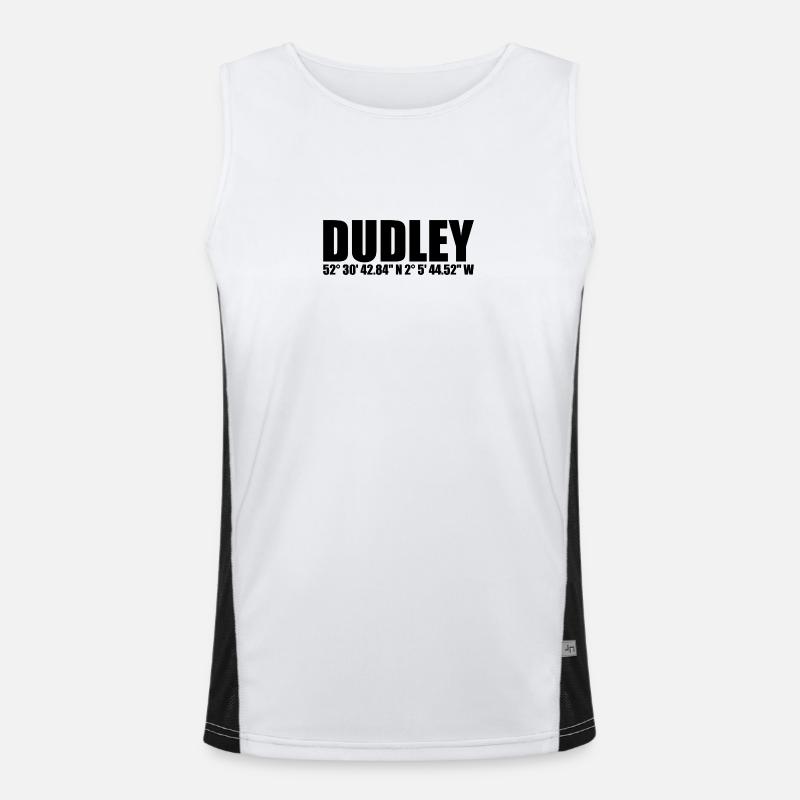 Dudley coordinates - Men's Functional Contrast Tank Top  - white/black