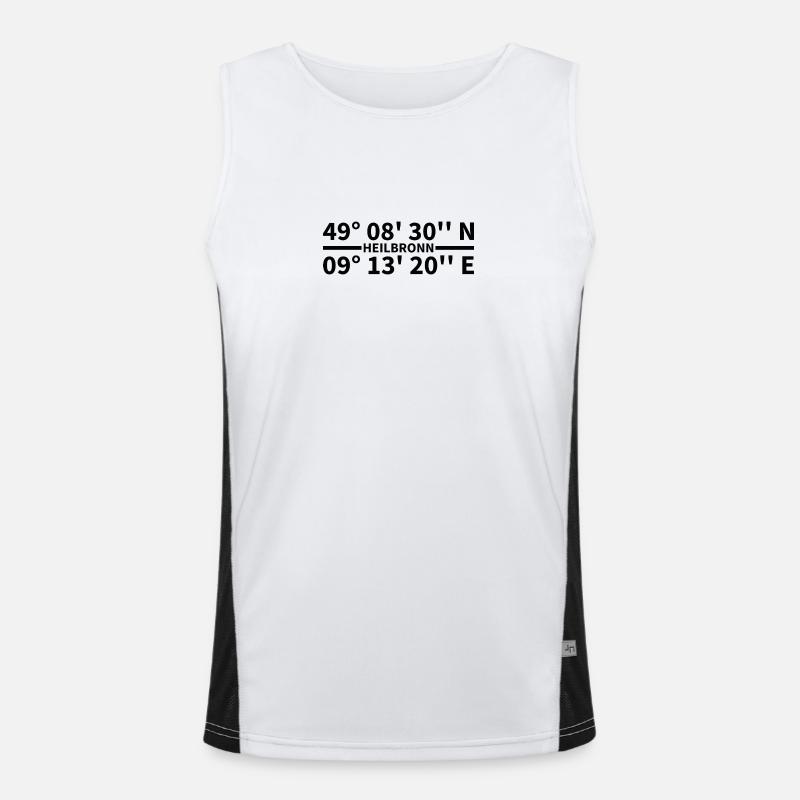 Heilbronn coordinates - Men's Functional Contrast Tank Top  - white/black