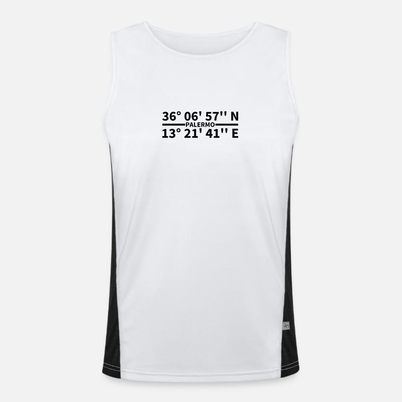 Palermo Coordinates - Men's Functional Contrast Tank Top  - white/black