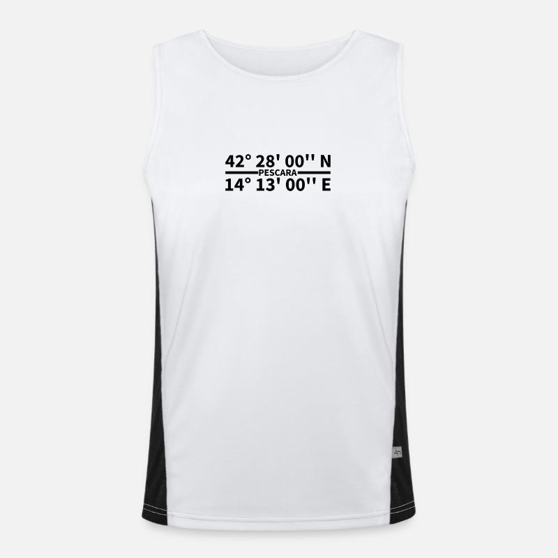 Pescara coordinates - Men's Functional Contrast Tank Top  - white/black